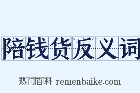 陪钱货反义词是什么意思的图片